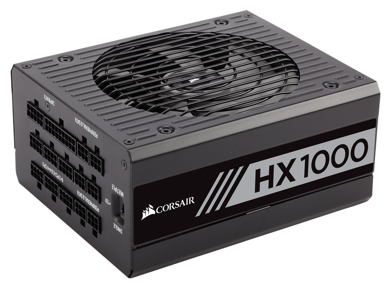 Corsair HX1000 (CP-9020139-NA) 1000 Watt 80 PLUS&#174; Platinum Certified Fully Modular PSU _919KT